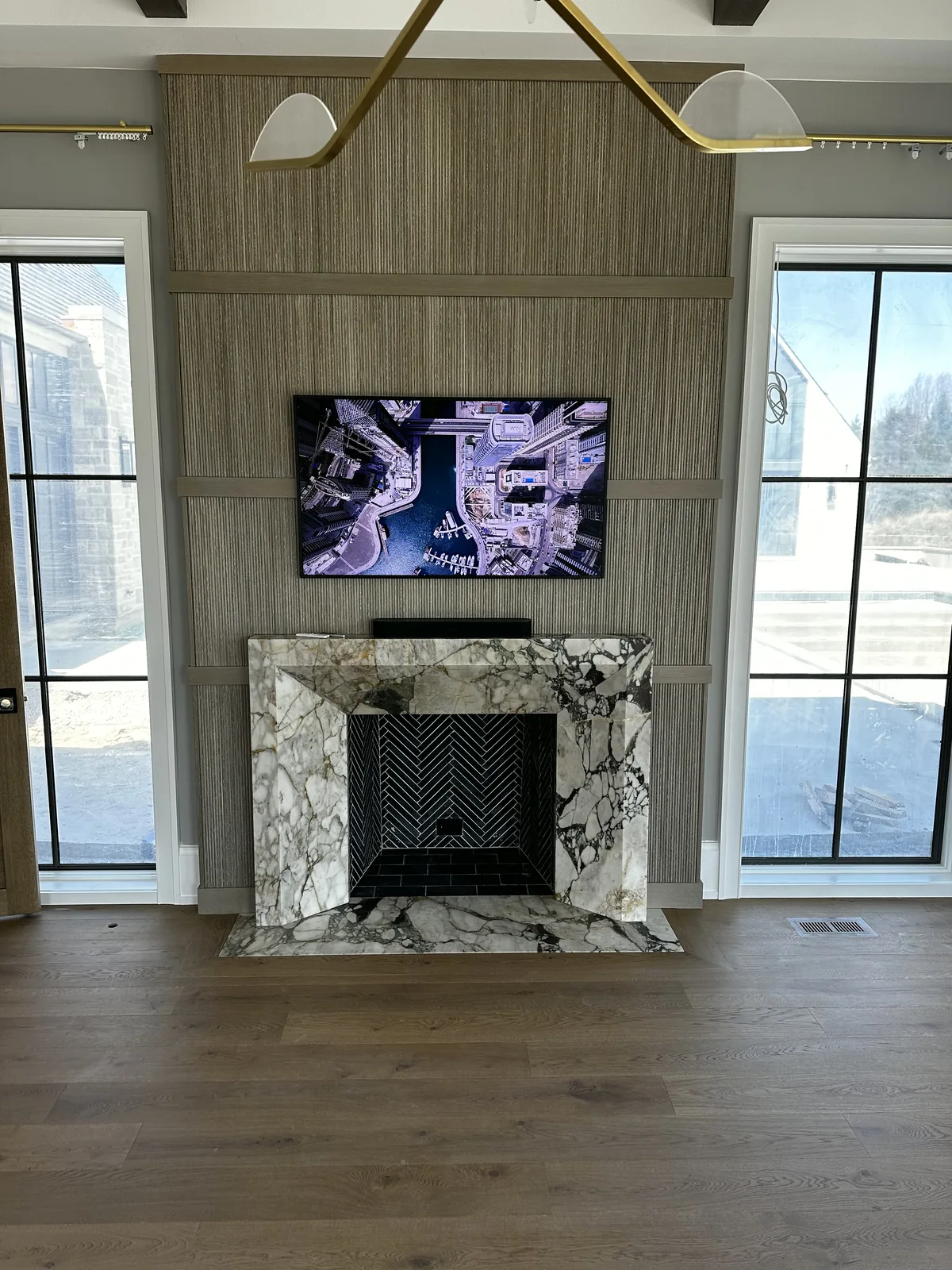 Flat Panel TV Installation project photography