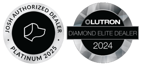 hooked up installs award badges for Josh and Lutron Authorized Dealers